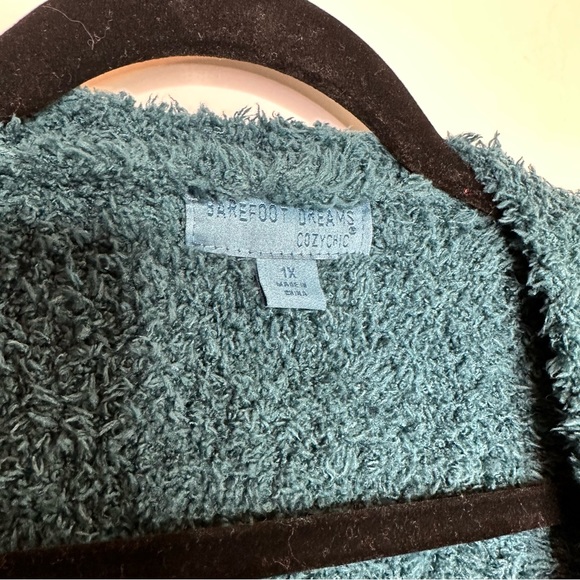 Barefoot Dreams CozyChic Boardwalk Cardigan in Deep Teal - Picture 5 of 10